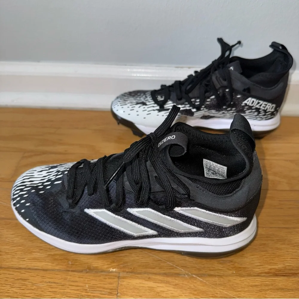 Adidas Adizero Afterburner Black Baseball Cleats Shoes Size 5